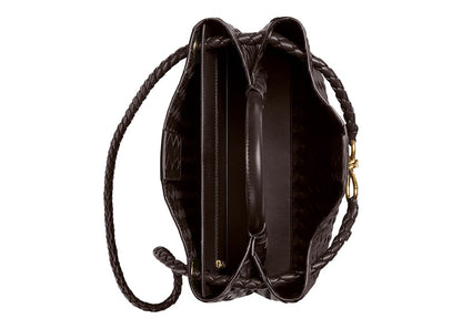 Bottega Veneta Medium Andiamo Top Handle Bag With Sliding Crossbody Strap Intrecciato Fondant