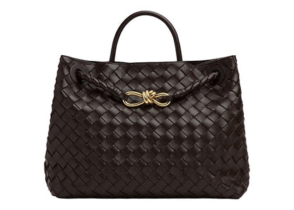Bottega Veneta Medium Andiamo Top Handle Bag With Sliding Crossbody Strap Intrecciato Fondant