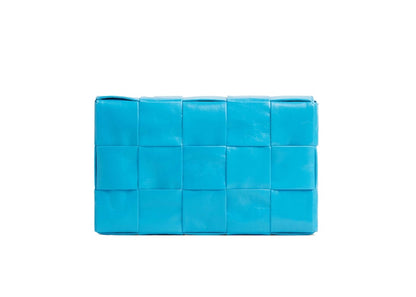 Bottega Veneta Medium Cassette Intrecciato Crossbody Bag Pool