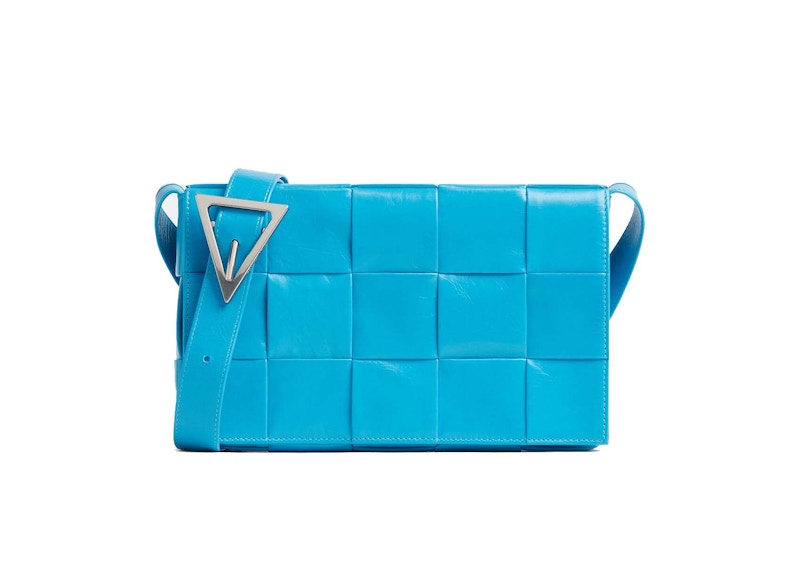 Bottega Veneta Medium Cassette Intrecciato Crossbody Bag Pool