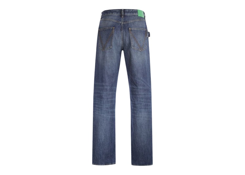 Bottega Veneta Medium Washed Straight Denim Jeans Original Medium Wash Indigo
