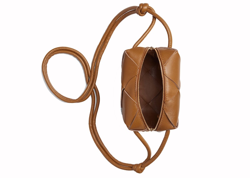 Bottega Veneta Mini Cassette Camera Bag Camel