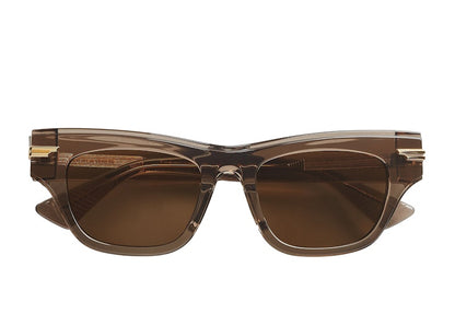 Bottega Veneta Mitre Square Sunglasses Brown/Brown (669573V2Q301033)