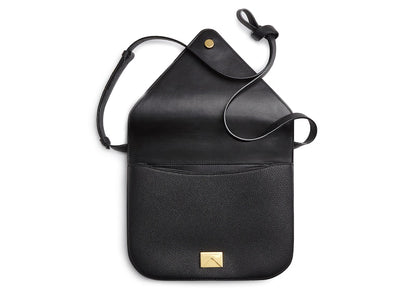 Bottega Veneta Mount Medium Black Grained Leather