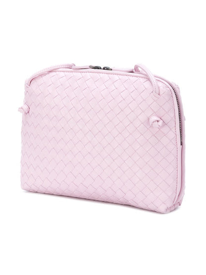 Bottega Veneta Nodini Crossbody Nappa Intrecciato Lambskin Small Dragee
