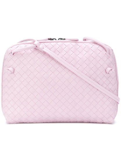 Bottega Veneta Nodini Crossbody Nappa Intrecciato Lambskin Small Dragee