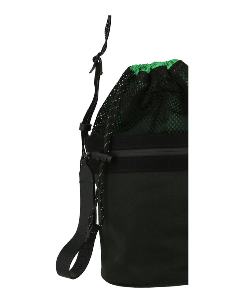 Bottega Veneta Nylon Bucket Bag Khaki