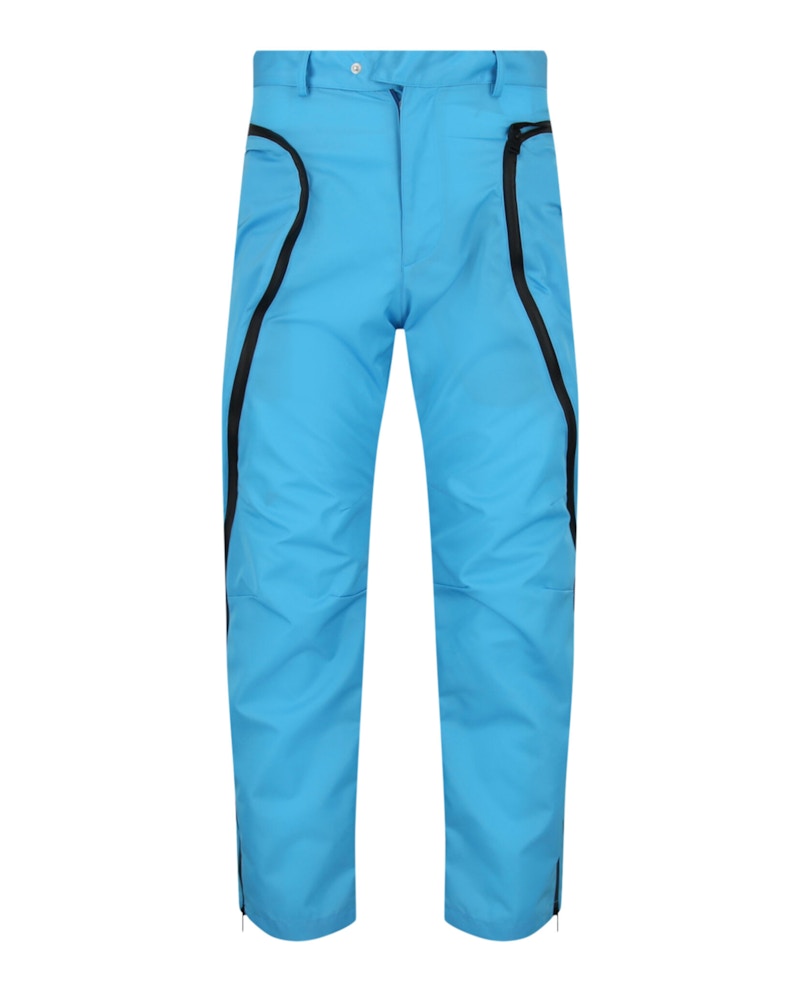 Bottega Veneta Nylon Straight-Leg Pants Bright Blue