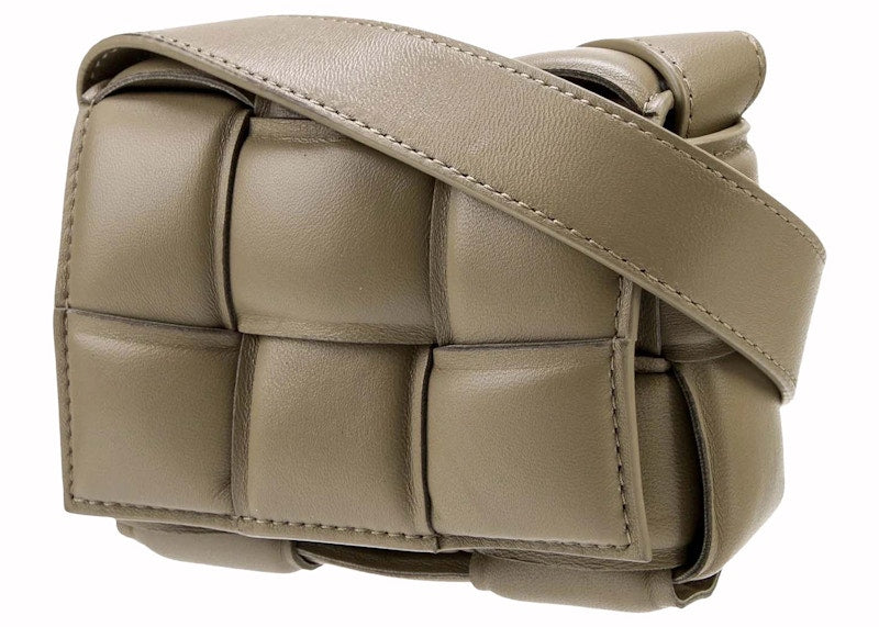 Bottega Veneta Padded Candy Casette Crossbody Bag Travertine