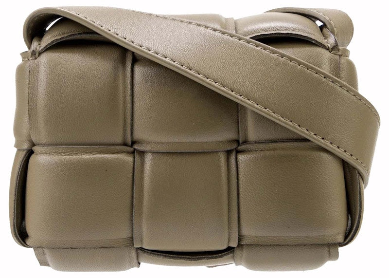 Bottega Veneta Padded Candy Casette Crossbody Bag Travertine