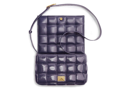 Bottega Veneta Padded Cassette Intrecciato Raisin