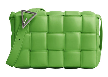 Bottega Veneta Padded Intreccio Cassette Crossbody Bag Acid Green