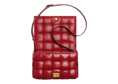 Bottega Veneta Padded Intreccio Cassette Crossbody Bag Apple Candy