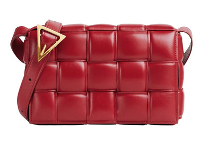 Bottega Veneta Padded Intreccio Cassette Crossbody Bag Apple Candy