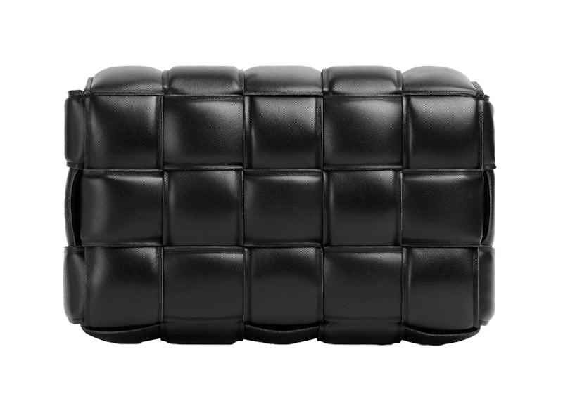 Bottega Veneta Padded Intreccio Cassette Crossbody Bag Black