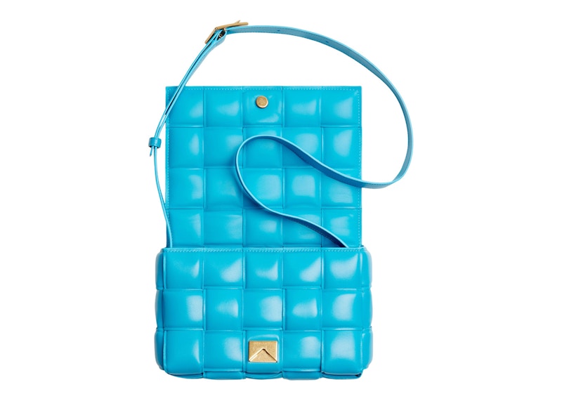 Bottega Veneta Padded Intreccio Cassette Crossbody Bag Pool