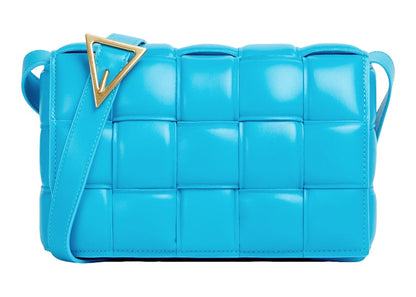 Bottega Veneta Padded Intreccio Cassette Crossbody Bag Pool