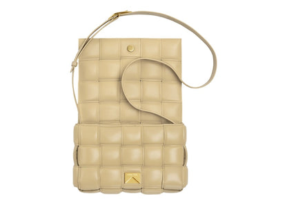 Bottega Veneta Padded Intreccio Cassette Crossbody Bag Porridge