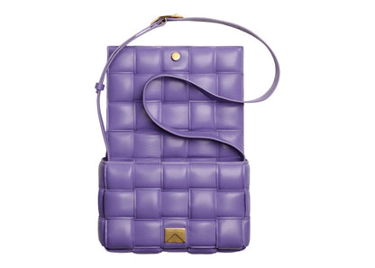 Bottega Veneta Padded Intreccio Cassette Crossbody Bag Purple