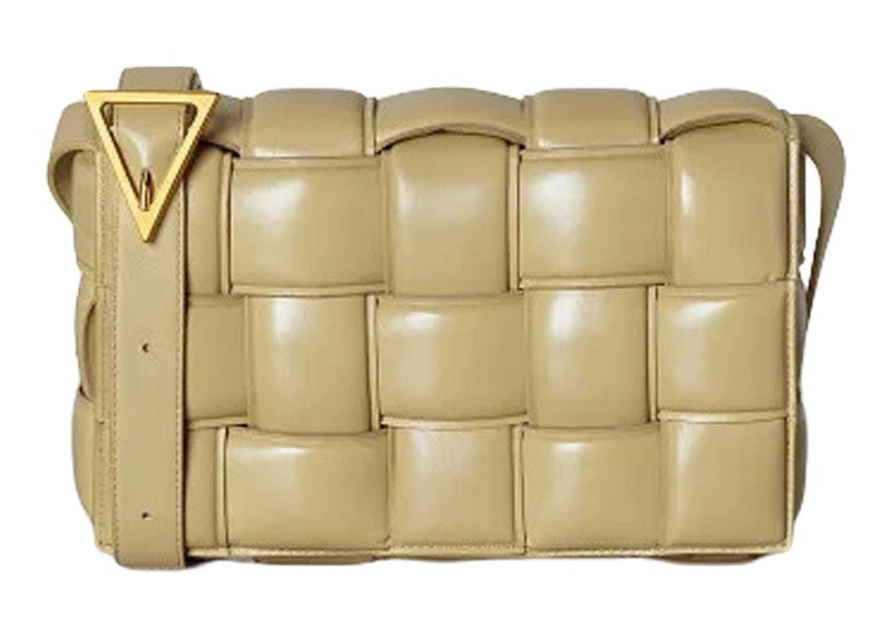 Bottega Veneta Padded Intreccio Cassette Crossbody Bag Tapioca