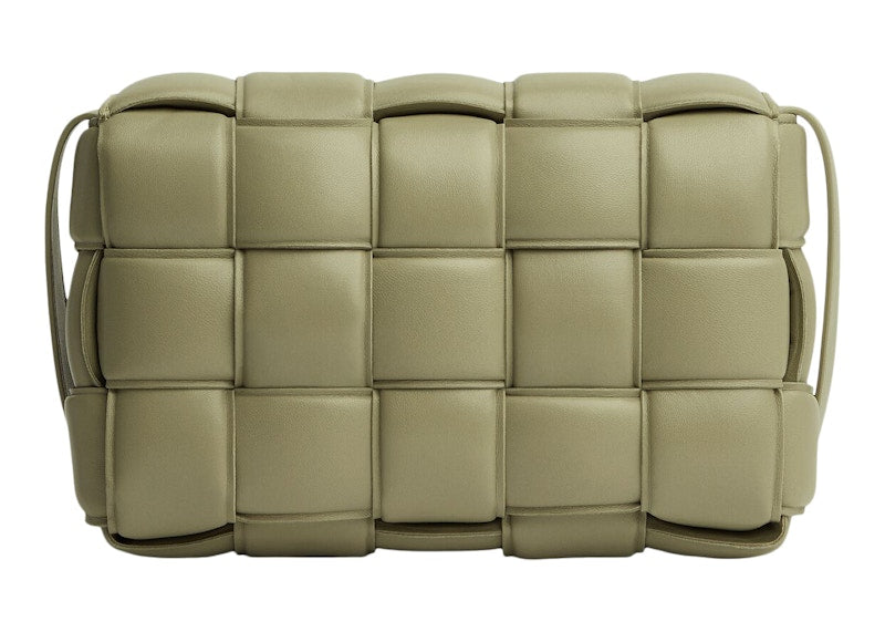 Bottega Veneta Padded Intreccio Cassette Crossbody Bag Travertine