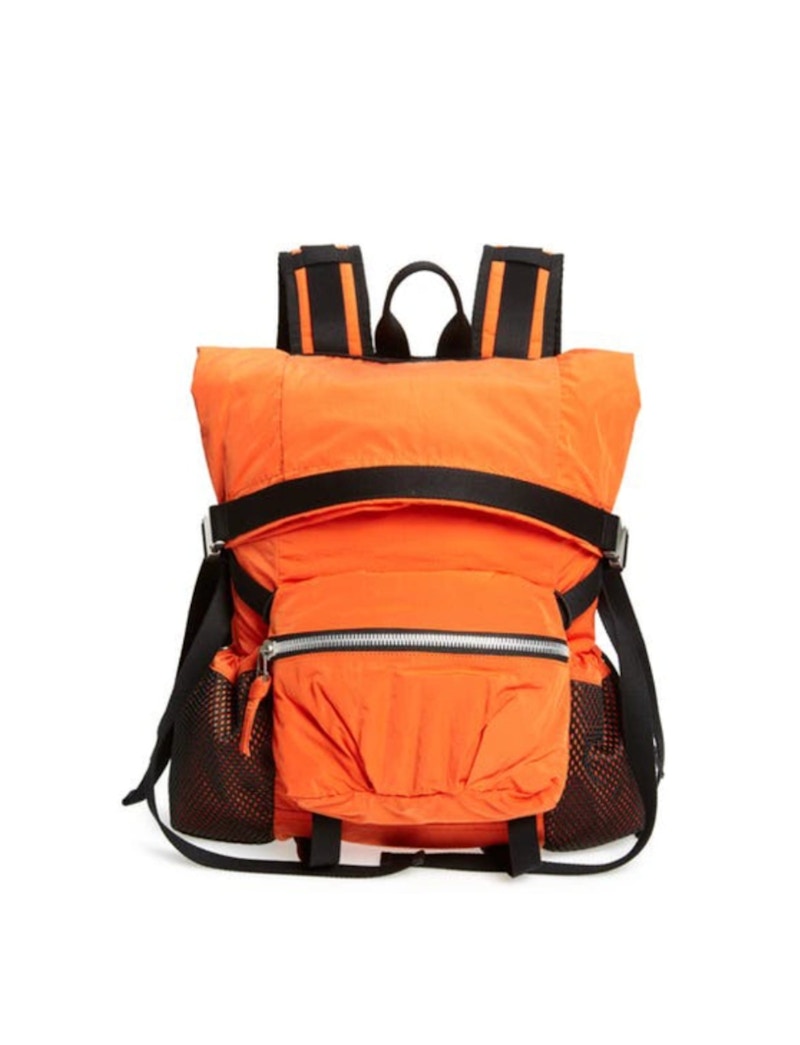 Bottega Veneta Paper Touch Nylon Mini Backpack Orange/Black