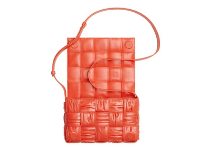 Bottega Veneta Plisse Intreccio Cassette Crossbody Bag Sunburst
