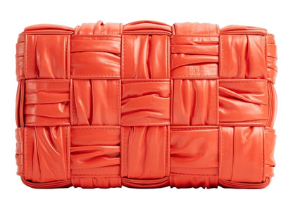 Bottega Veneta Plisse Intreccio Cassette Crossbody Bag Sunburst