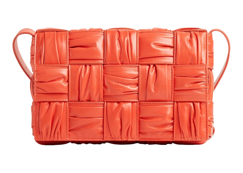 Bottega Veneta Plisse Intreccio Cassette Crossbody Bag Sunburst