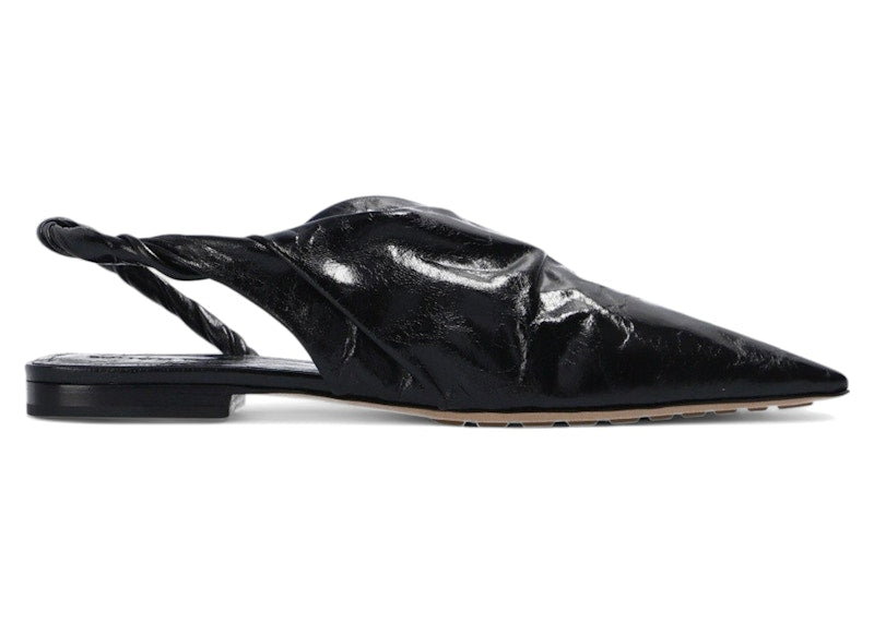 Bottega Veneta Point Leather Sandals Black (Women's)