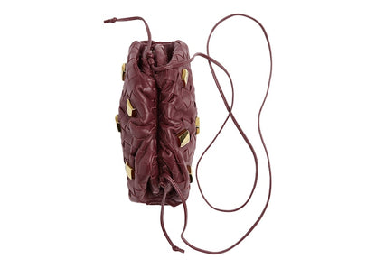 Bottega Veneta Pouch Mini Metallic Embellishment Barolo
