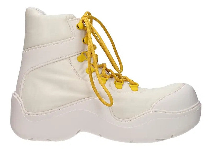 Bottega Veneta Puddle Bomber Ankle Boot White (Women's)