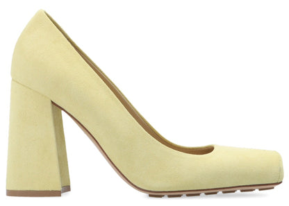Bottega Veneta Pump Tower Suede Leather Light Yellow (Women's)