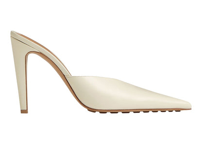 Bottega Veneta Punta 100mm Mule White Leather