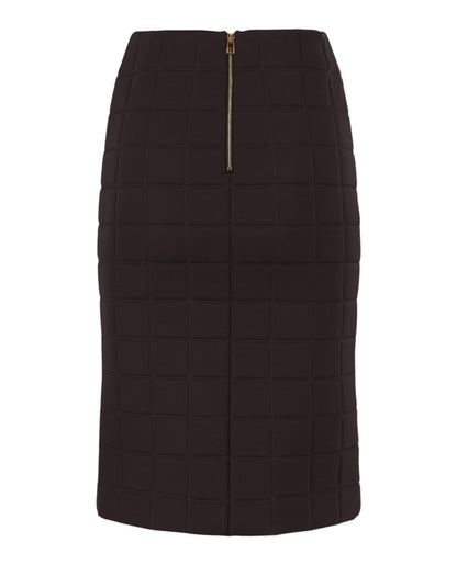 Bottega Veneta Quilted Pencil Skirt Chocolate
