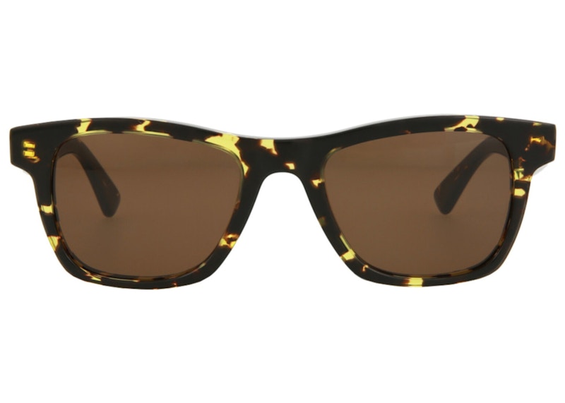 Bottega Veneta Rectangle-Frame Acetate Sunglasses Havana/Brown (BV1120S-30011464-002-20355)