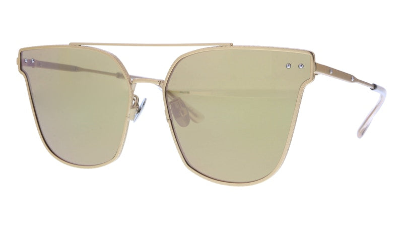 Bottega Veneta Rectangle Sunglasses Gold/Pink (BV0140S-004)