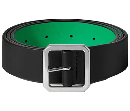 Bottega Veneta Reversible Buckle Belt Black Green