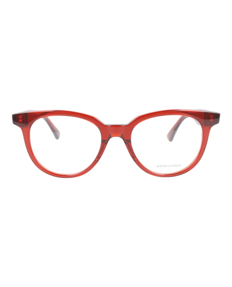 Bottega Veneta Round Eyeglasses Burgundy/Burgundy/Transparent (BV1020O-30008312-003)
