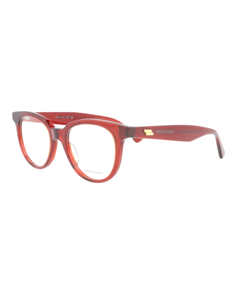 Bottega Veneta Round Eyeglasses Burgundy/Burgundy/Transparent (BV1020O-30008312-003)