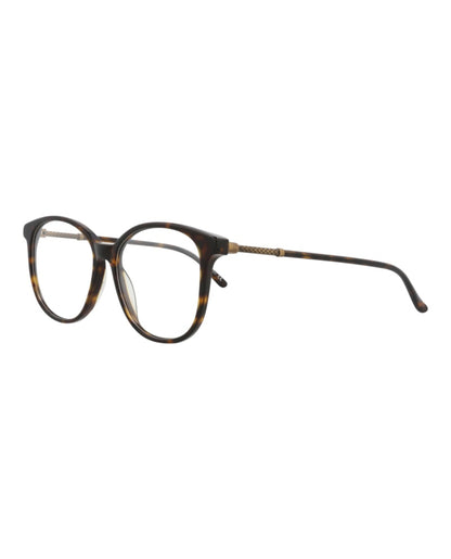 Bottega Veneta Round-Frame Acetate Optical Frames Avana Bronze Transparent (BV0137O-30001681-002)