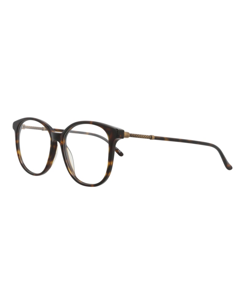 Bottega Veneta Round-Frame Acetate Optical Frames Avana Bronze Transparent (BV0137O-30001681-002)