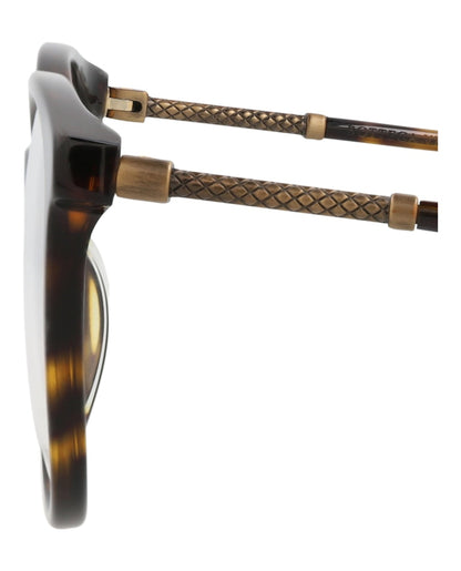 Bottega Veneta Round-Frame Acetate Optical Frames Avana Bronze Transparent (BV0137O-30001681-002)