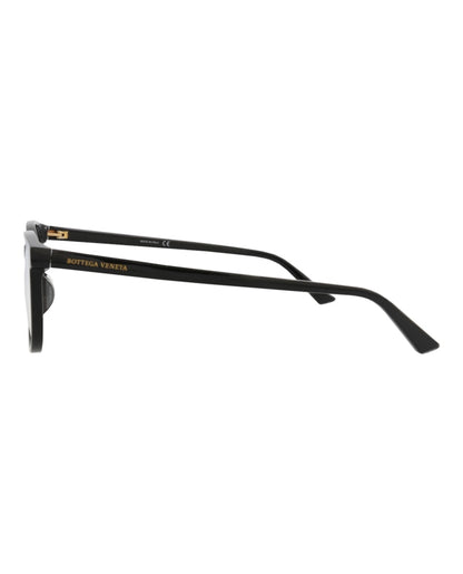 Bottega Veneta Round-Frame Acetate Optical Frames Black Black Transparent (BV1025OA-30008302-001)