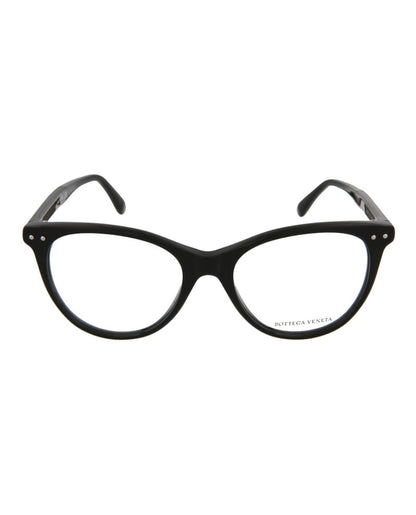 Bottega Veneta Round-Frame Acetate Optical Frames Black Grey Transparent (BV0129O-30001667-001)