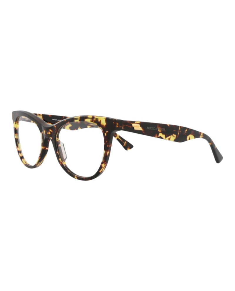Bottega Veneta Round-Frame Acetate Optical Frames Havana Havana Transparent (BV1064O-30009035-002)