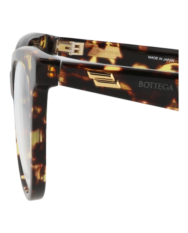 Bottega Veneta Round-Frame Acetate Optical Frames Havana Havana Transparent (BV1064O-30009035-002)