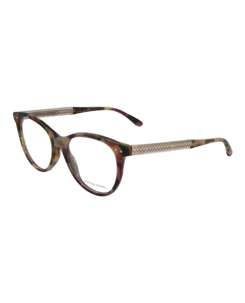 Bottega Veneta Round-Frame Acetate Optical Frames Havana Nude (BV0129O-30001667-003)