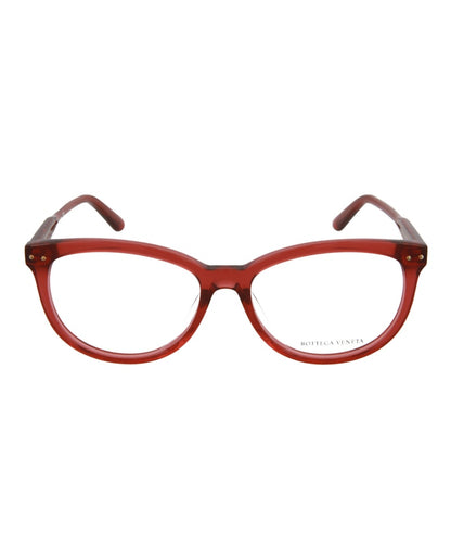Bottega Veneta Round-Frame Acetate Optical Frames Red Red Transparent (BV0196O-30002991-003)