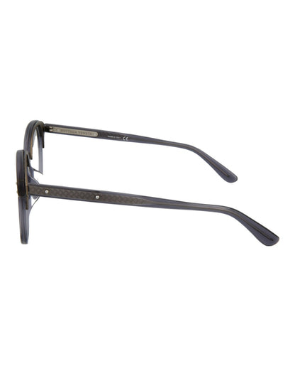 Bottega Veneta Round-Frame Acetate Optical Glasses Optical Frames Grey Grey Transparent (BV0176OA-30002496-001)